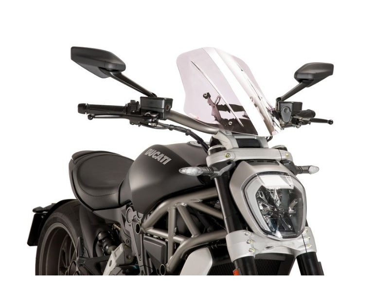 Puig New Generation Adjustable Screen In Clear for Ducati XDiavel (16-23)