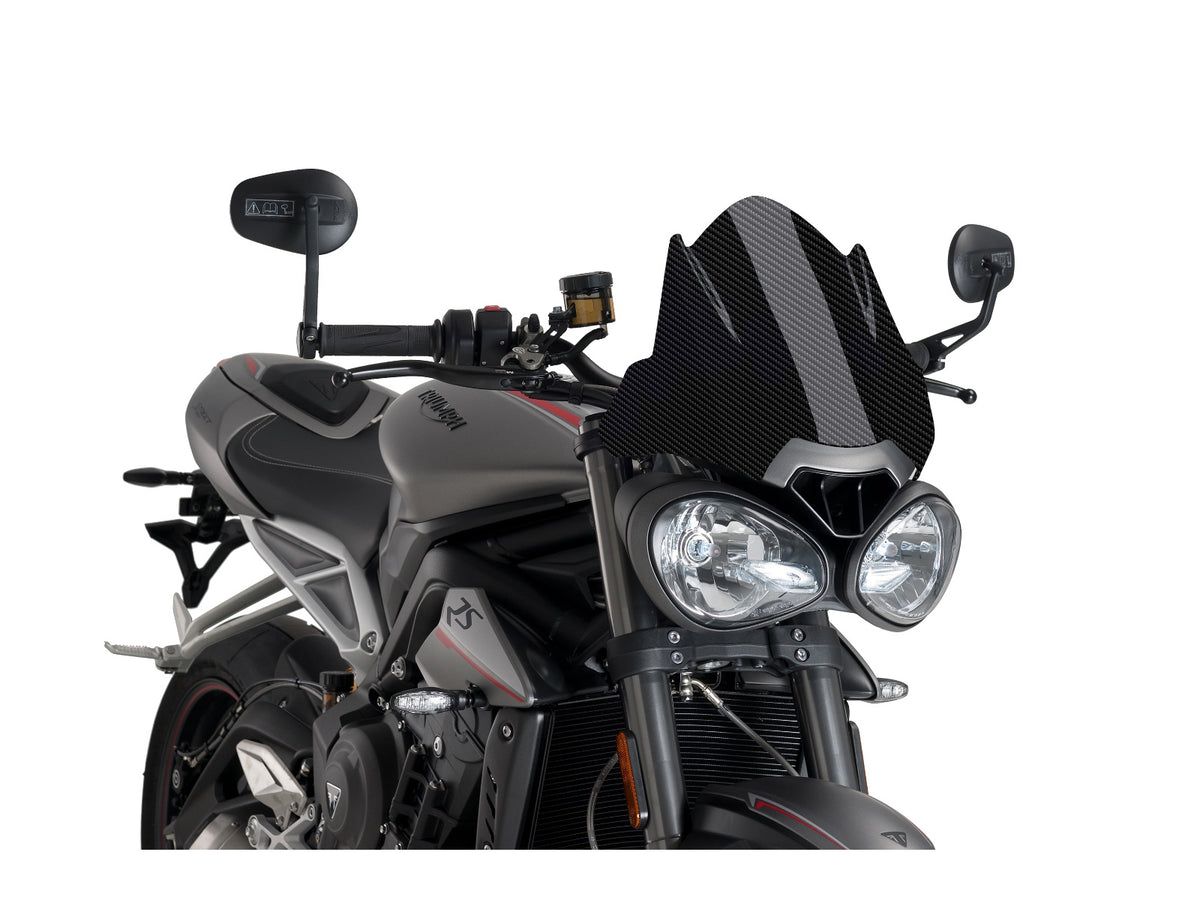 Puig New Generation Sport Screen In Clear for Triumph Street Triple 765 RS (17-19)