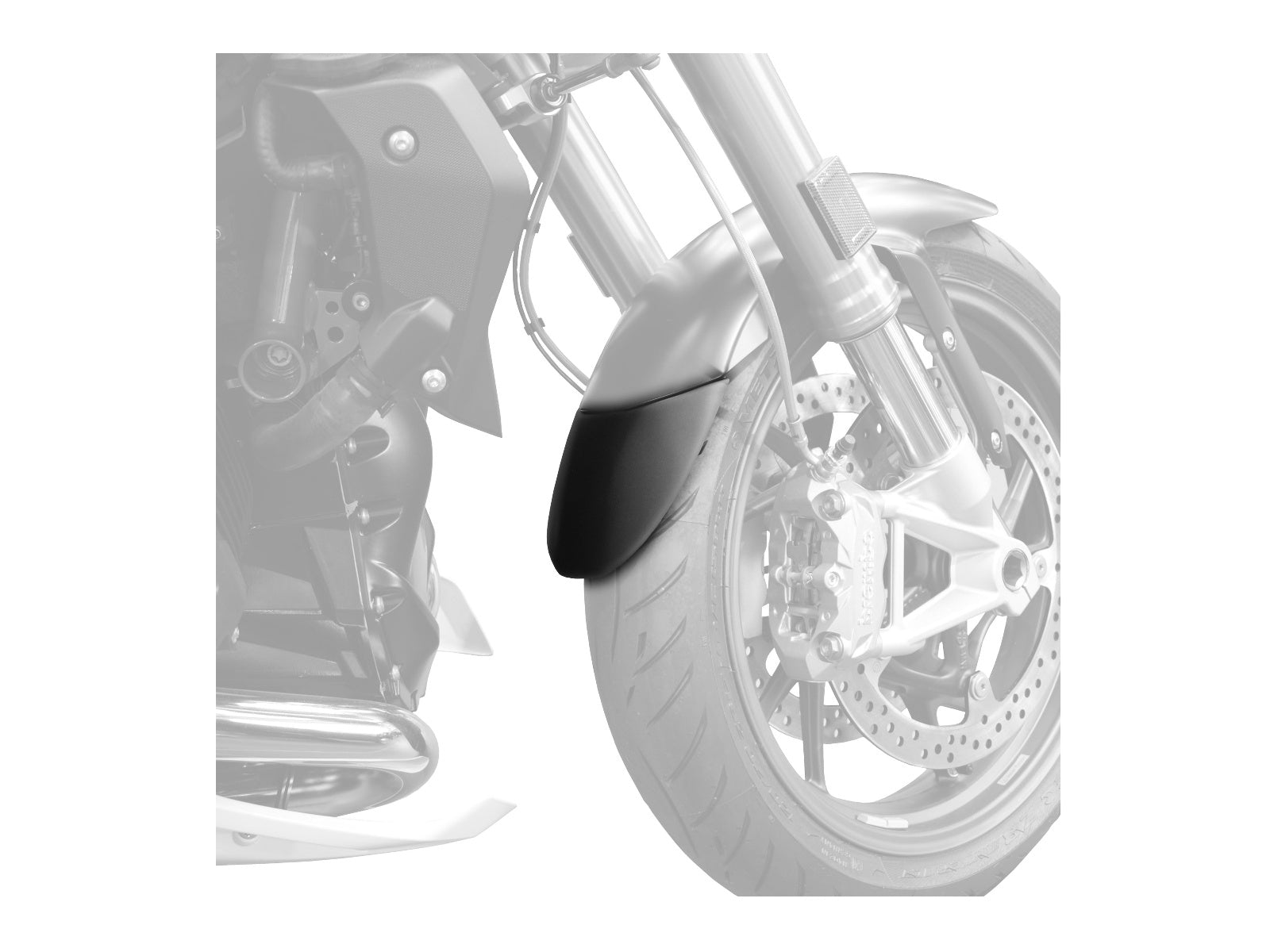 Puig Front Mudguard Extender In Black for BMW R1250 R (18-25)