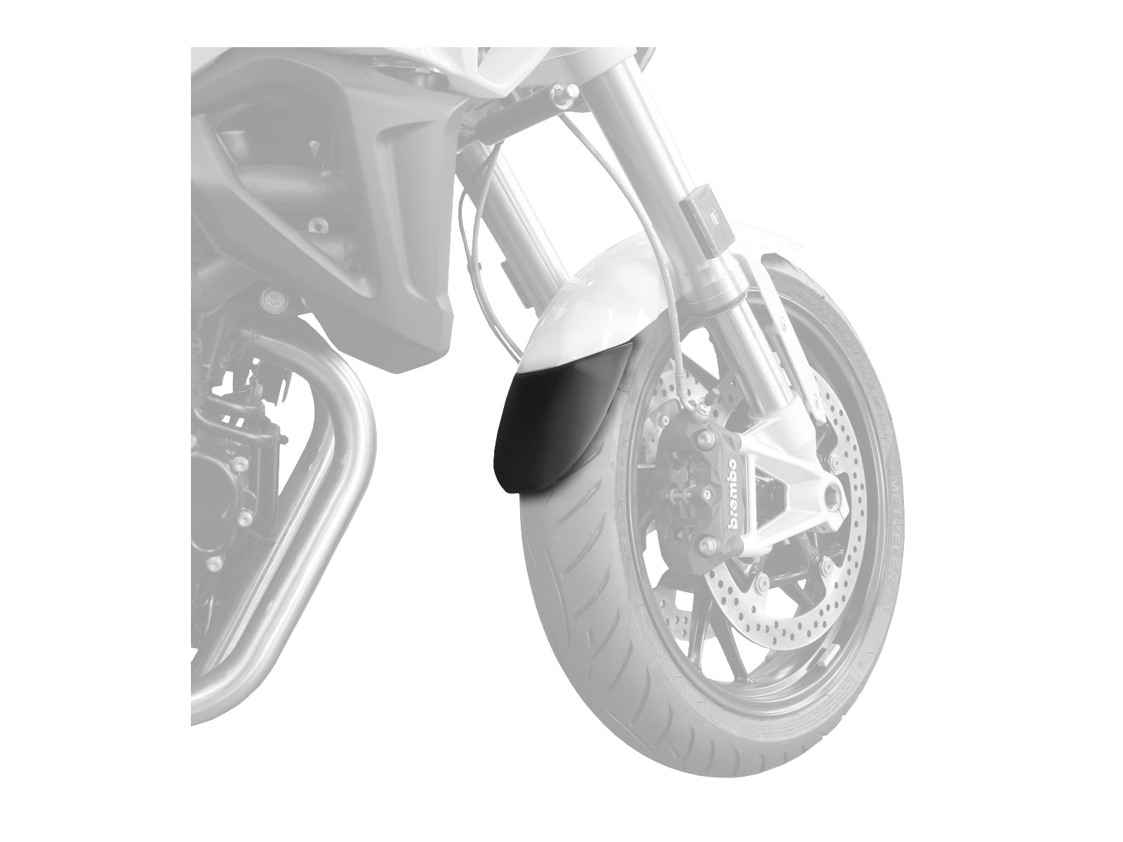 Puig Front Mudguard Extender In Black for BMW R1250 R (18-25)