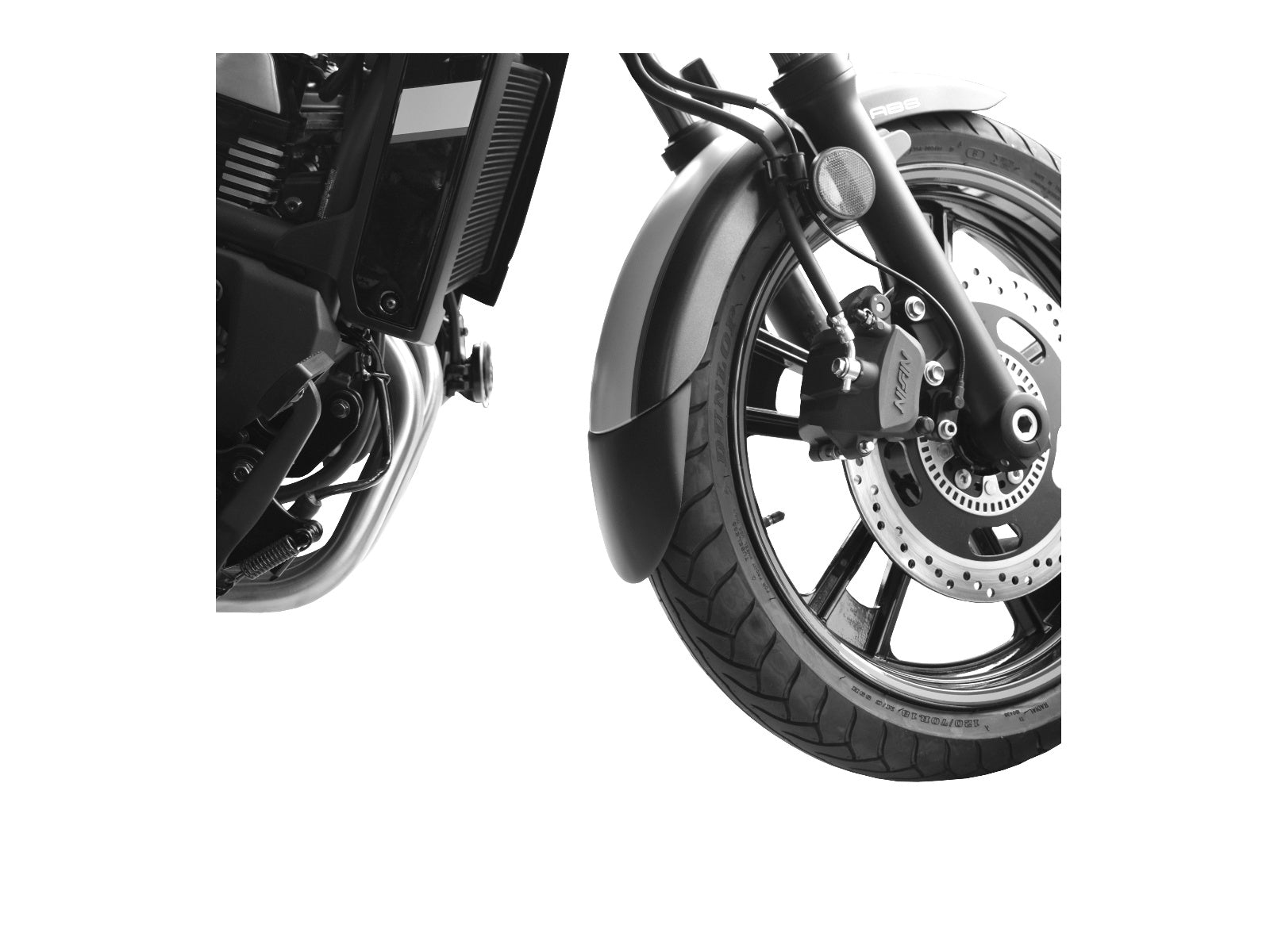 Puig Front Mudguard Extender In Black for Kawasaki Vulcan 650 S (15-25)