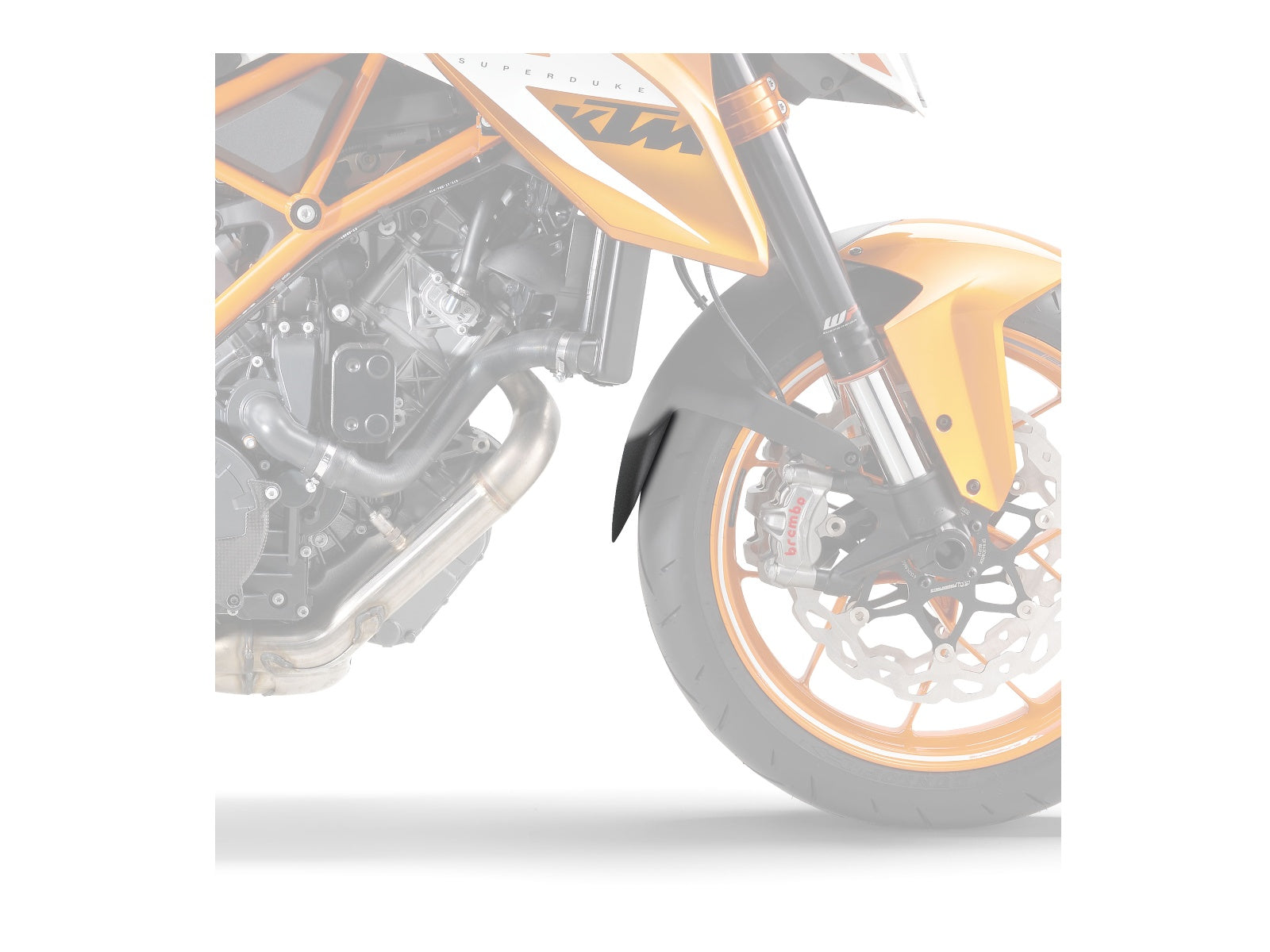 Puig Front Mudguard Extender In Black for KTM 1290 Super Duke R (14-19)