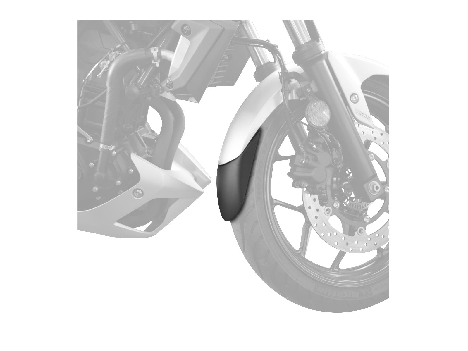 Puig Front Mudguard Extender In Black for Yamaha YZF R3 (15-18)