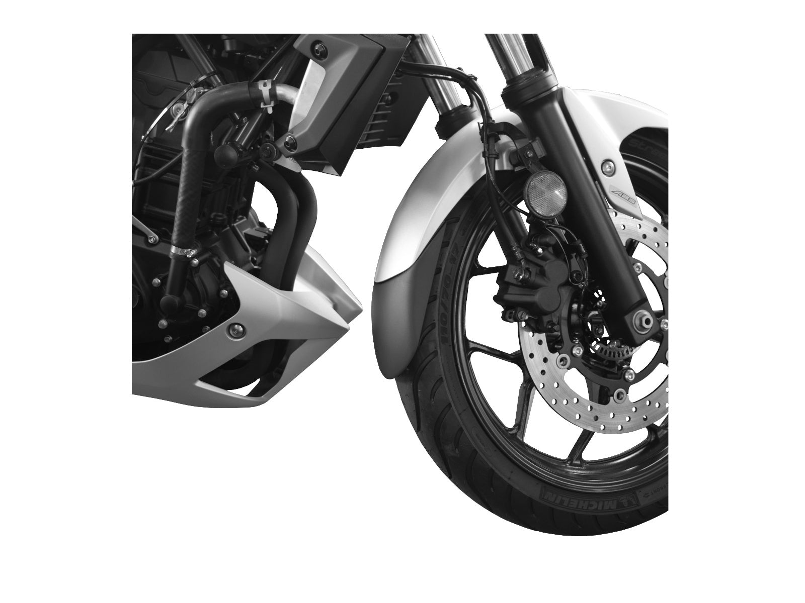 Puig Front Mudguard Extender In Black for Yamaha YZF R3 (15-18)