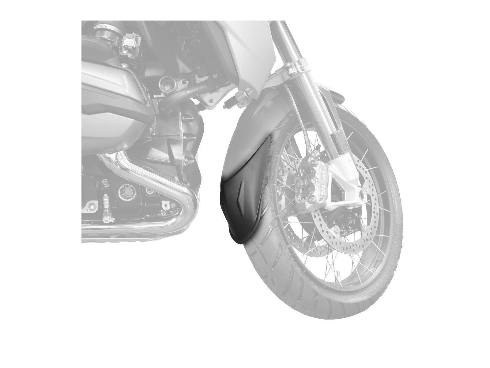 Puig Front Mudguard Extender In Black for BMW R1200 GS Rallye (13-18)