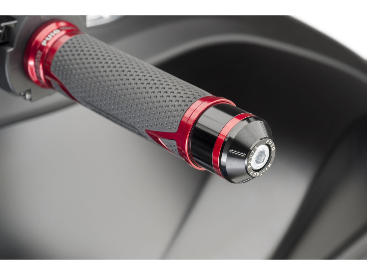Puig Short Bar Ends With Inserts In Black for Yamaha Tracer 700 GT (19-20)