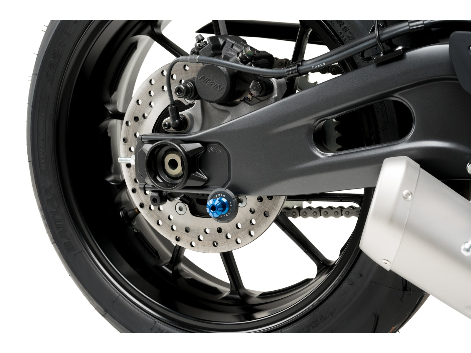 Puig Pro Spool Sliders In Black for Yamaha YZF R7 (22-25)