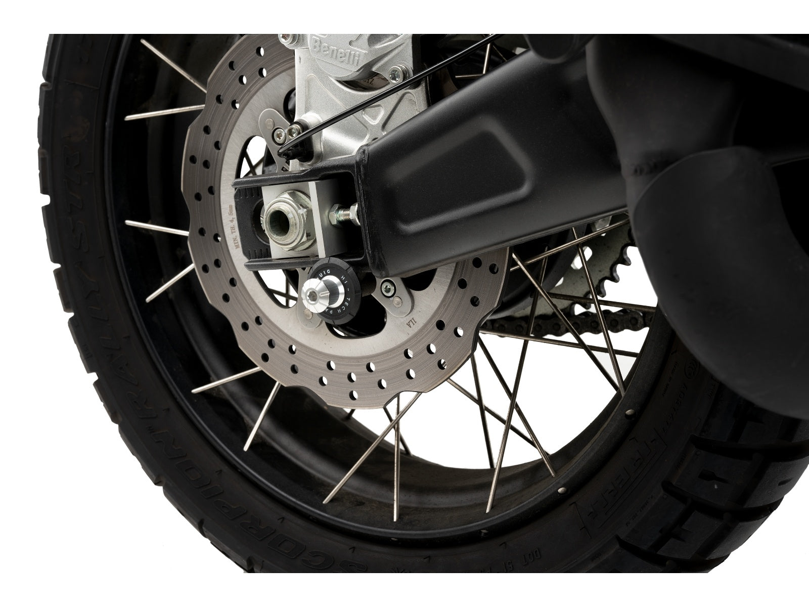 Puig Pro Spool Sliders In Black for Benelli Leoncino 800 (22-25)