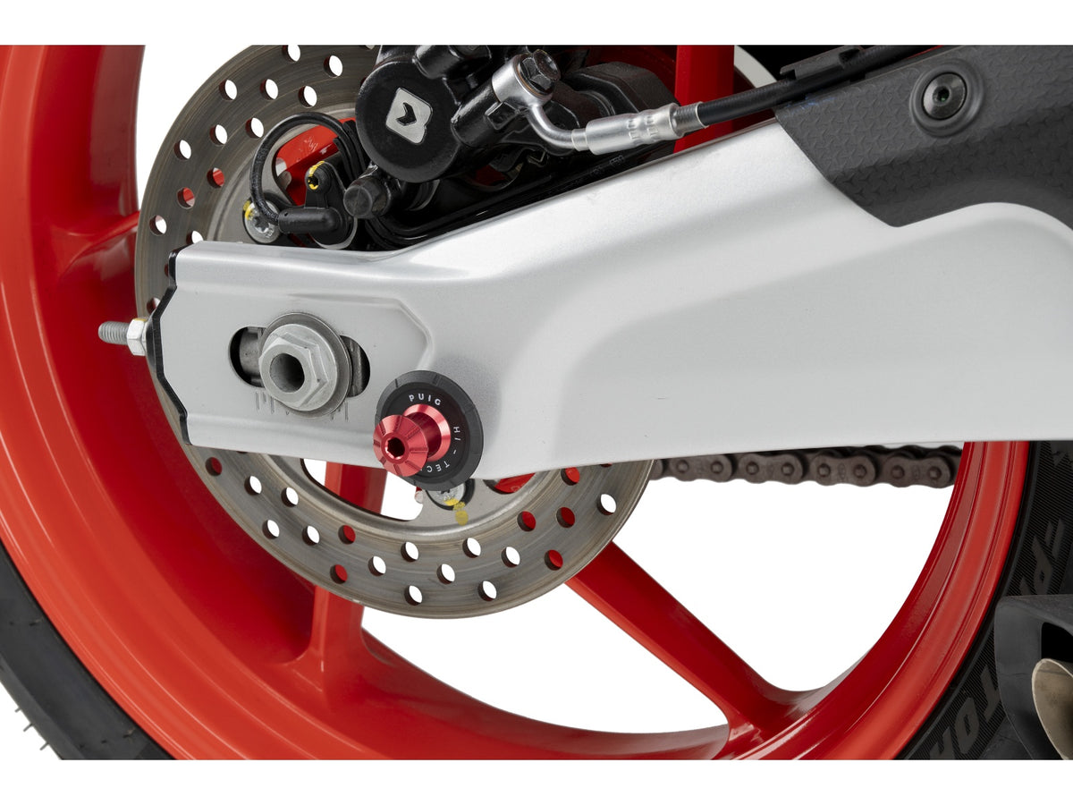 Puig Pro Spool Sliders In Black for Aprilia RS457 (24-25) Main image