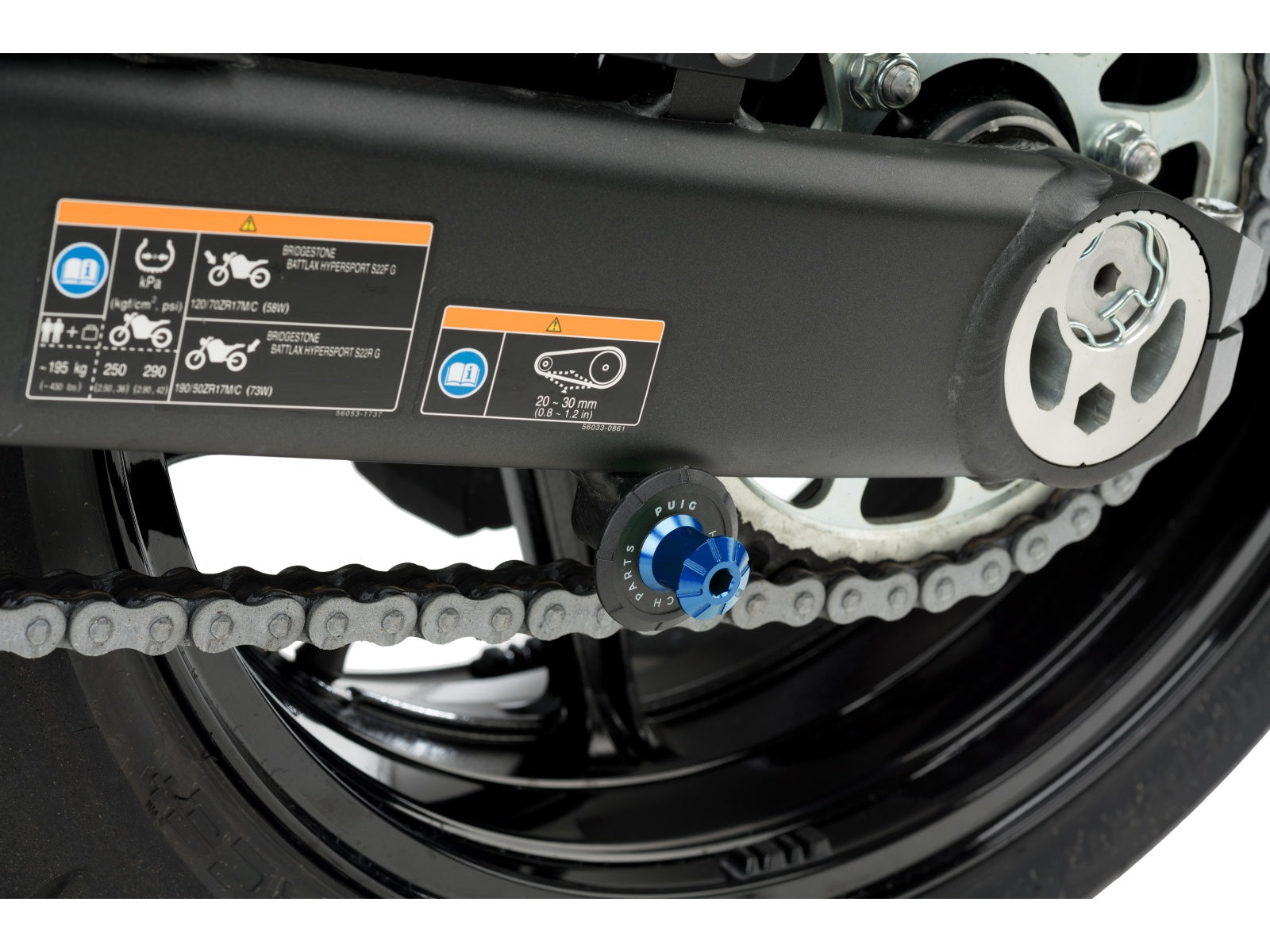 Puig Pro Spool Sliders In Black for Kawasaki Ninja 1100 SX (25)