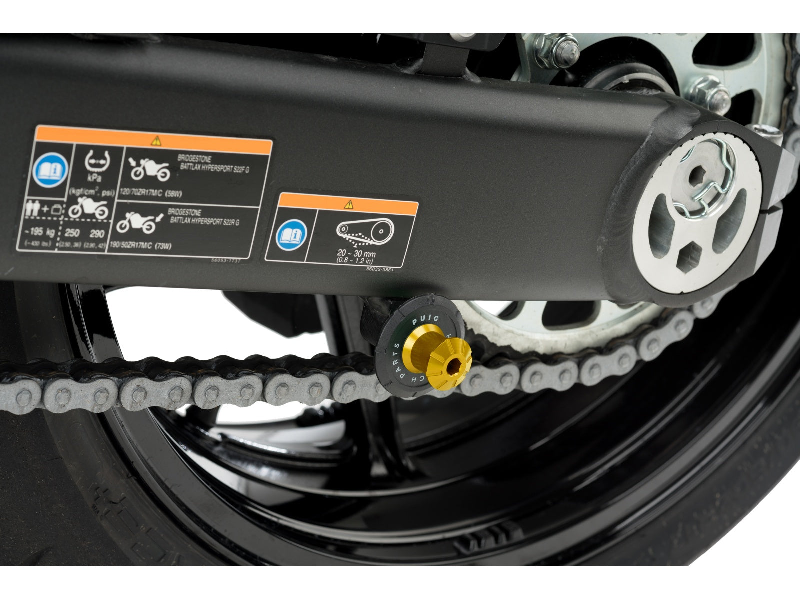 Puig Pro Spool Sliders In Black for Kawasaki Ninja 1100 SX (25)