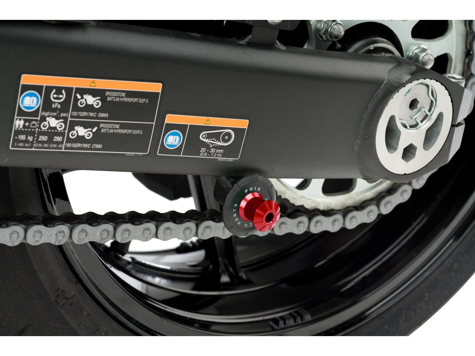 Puig Pro Spool Sliders In Black for Kawasaki Ninja 1100 SX SE (25)