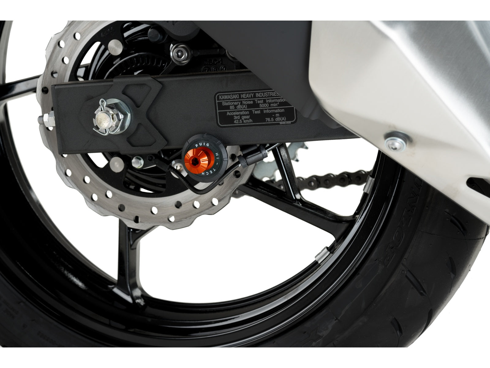 Puig Pro Spool Sliders In Black for Kawasaki Z400 (19-24)