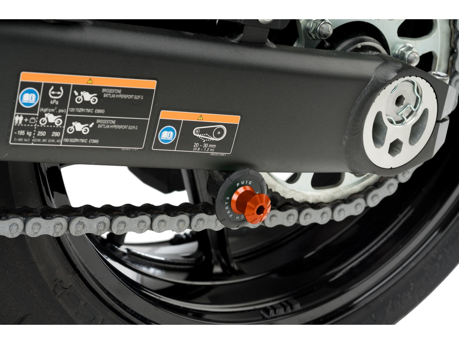 Puig Pro Spool Sliders In Black for Kawasaki Ninja 1100 SX SE (25)