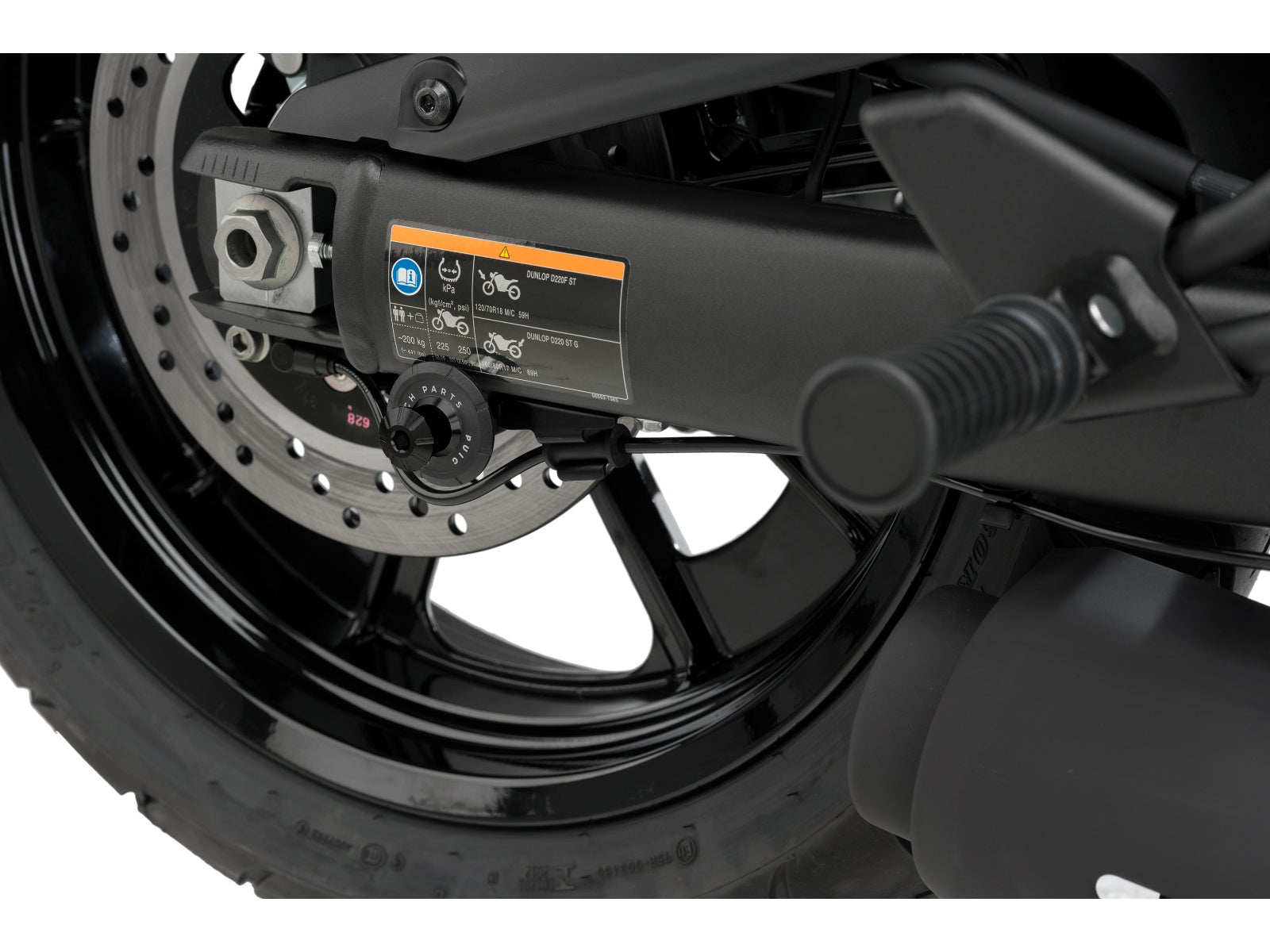 Puig Pro Spool Sliders In Black for Kawasaki Vulcan 650 S (15-25)