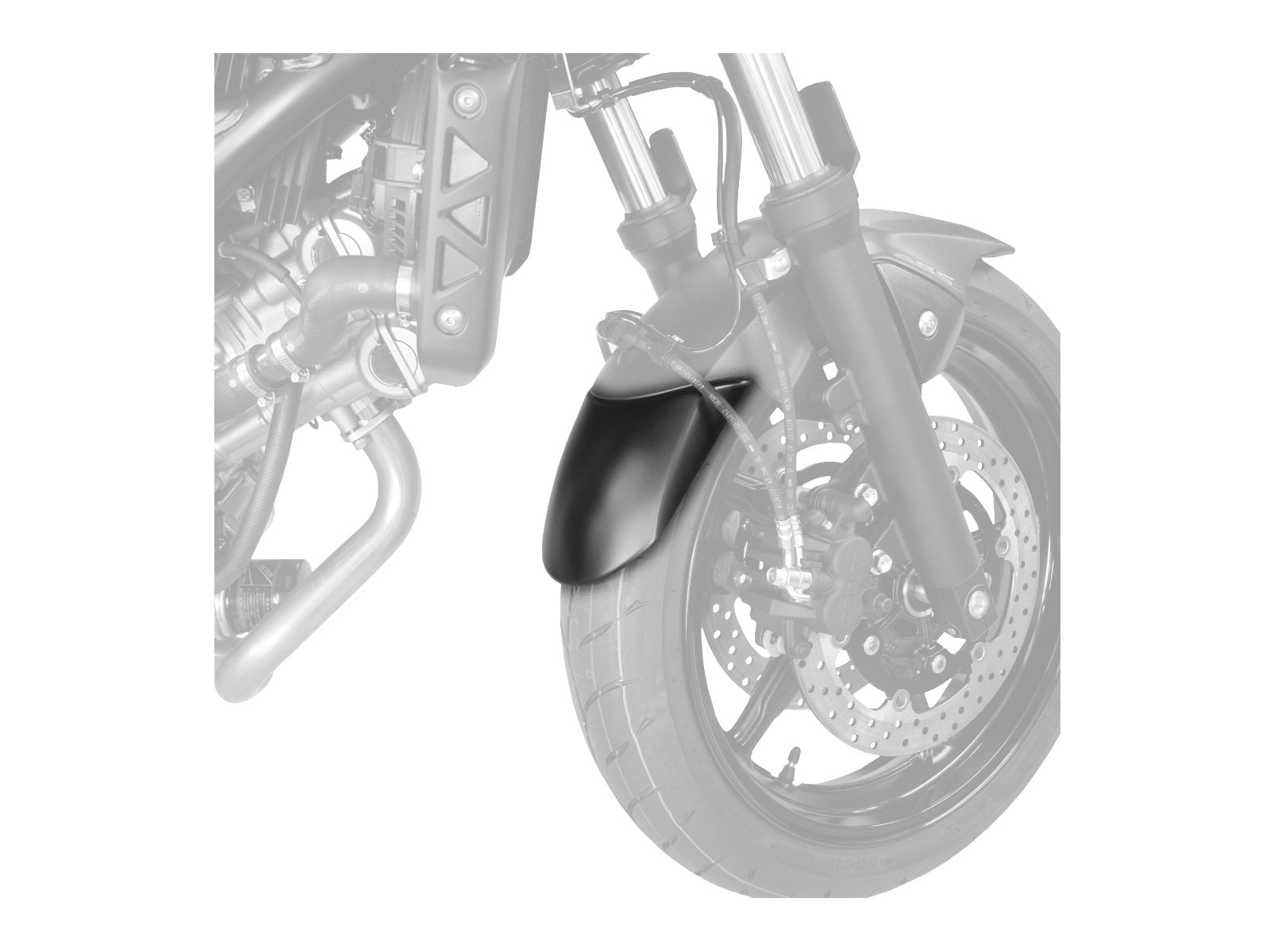 Puig Front Mudguard Extender In Black for Suzuki SV 650 (16-25)