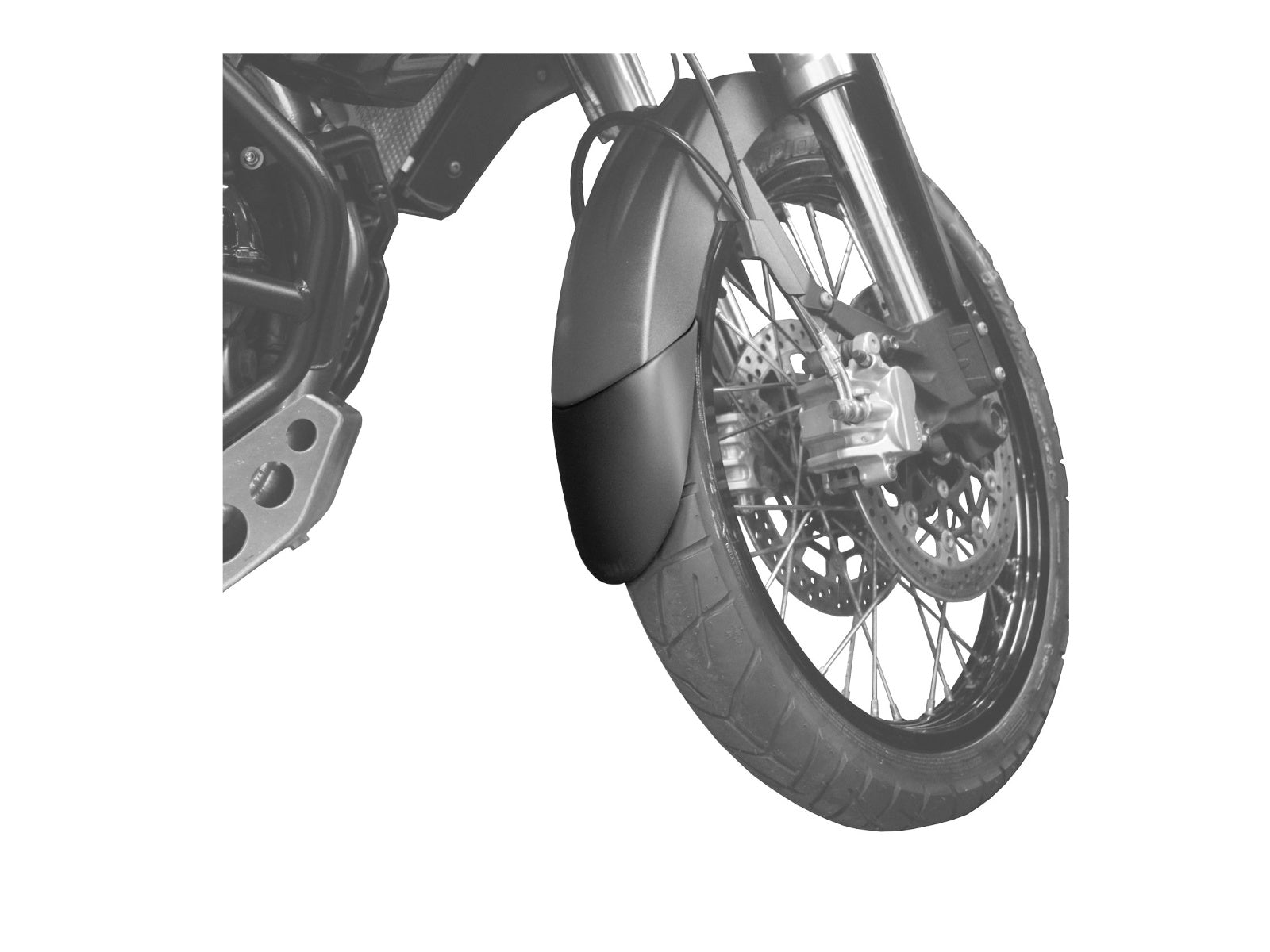 Puig Front Mudguard Extender In Black for Triumph Tiger 800 XCX (15-19)