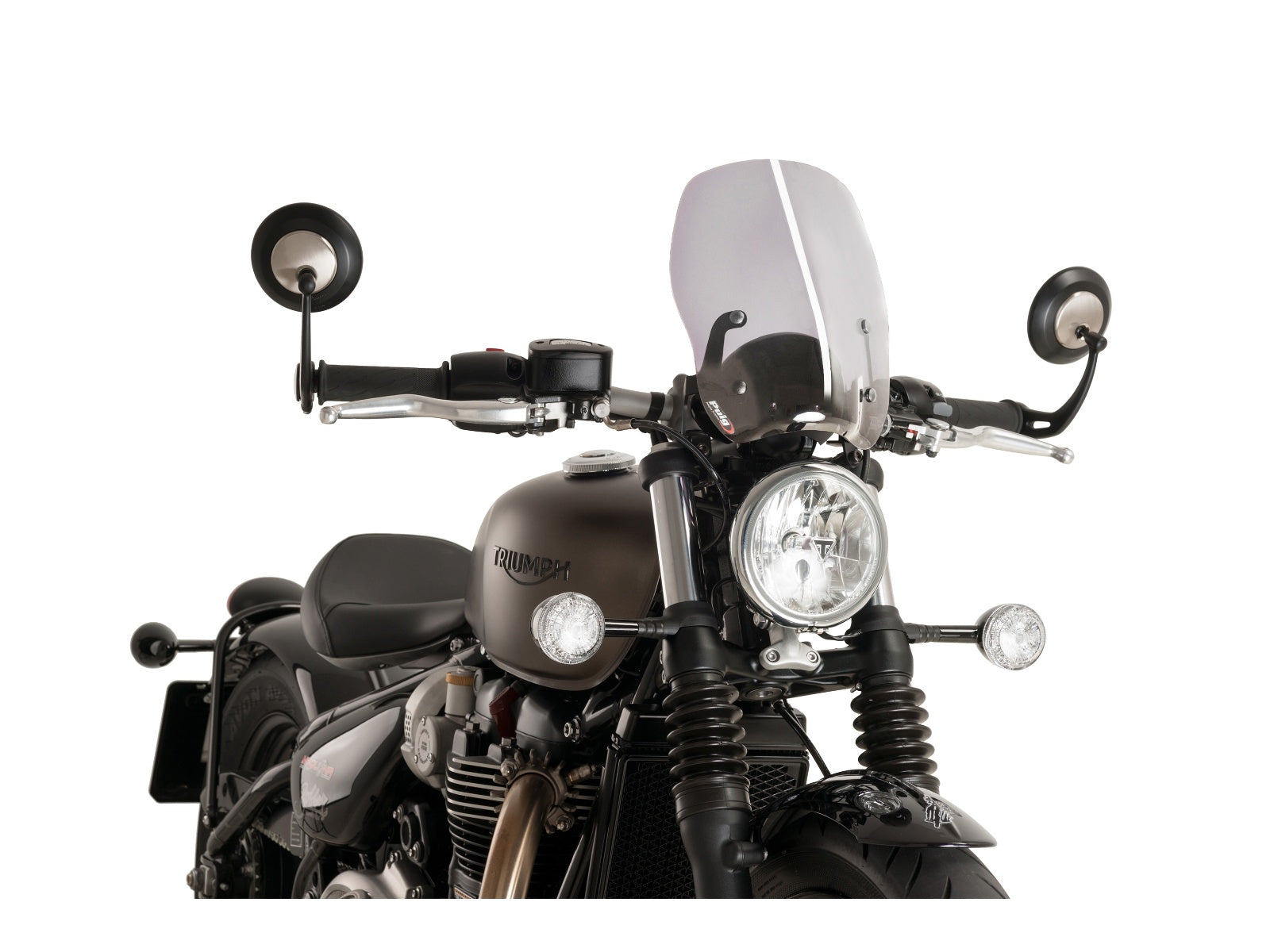 Puig New Generation Touring Screen In Clear for Triumph Bonneville Bobber (17-20)