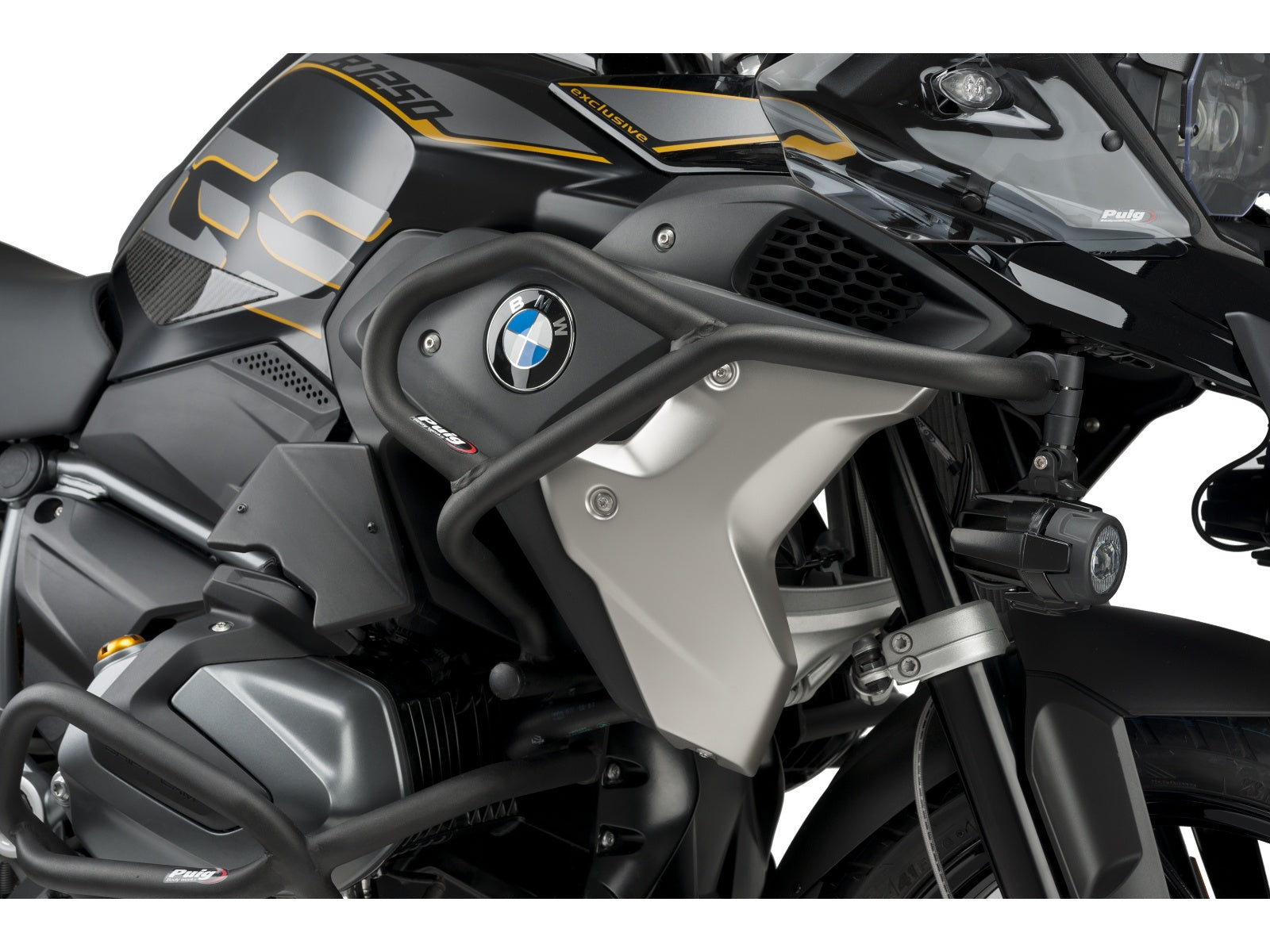 Puig Engine Guard In Black for BMW R1250 GS Adventure (18-24)