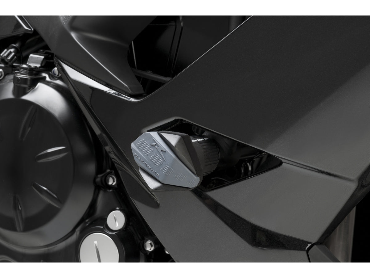 Puig R19 Frame Sliders In Black for Kawasaki Ninja 650 (17-25)