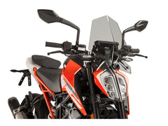 Puig New Generation Sport Screen In Clear for KTM 125 Duke (17-23)