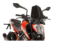 Puig New Generation Sport Screen In Clear for KTM 125 Duke (17-23)