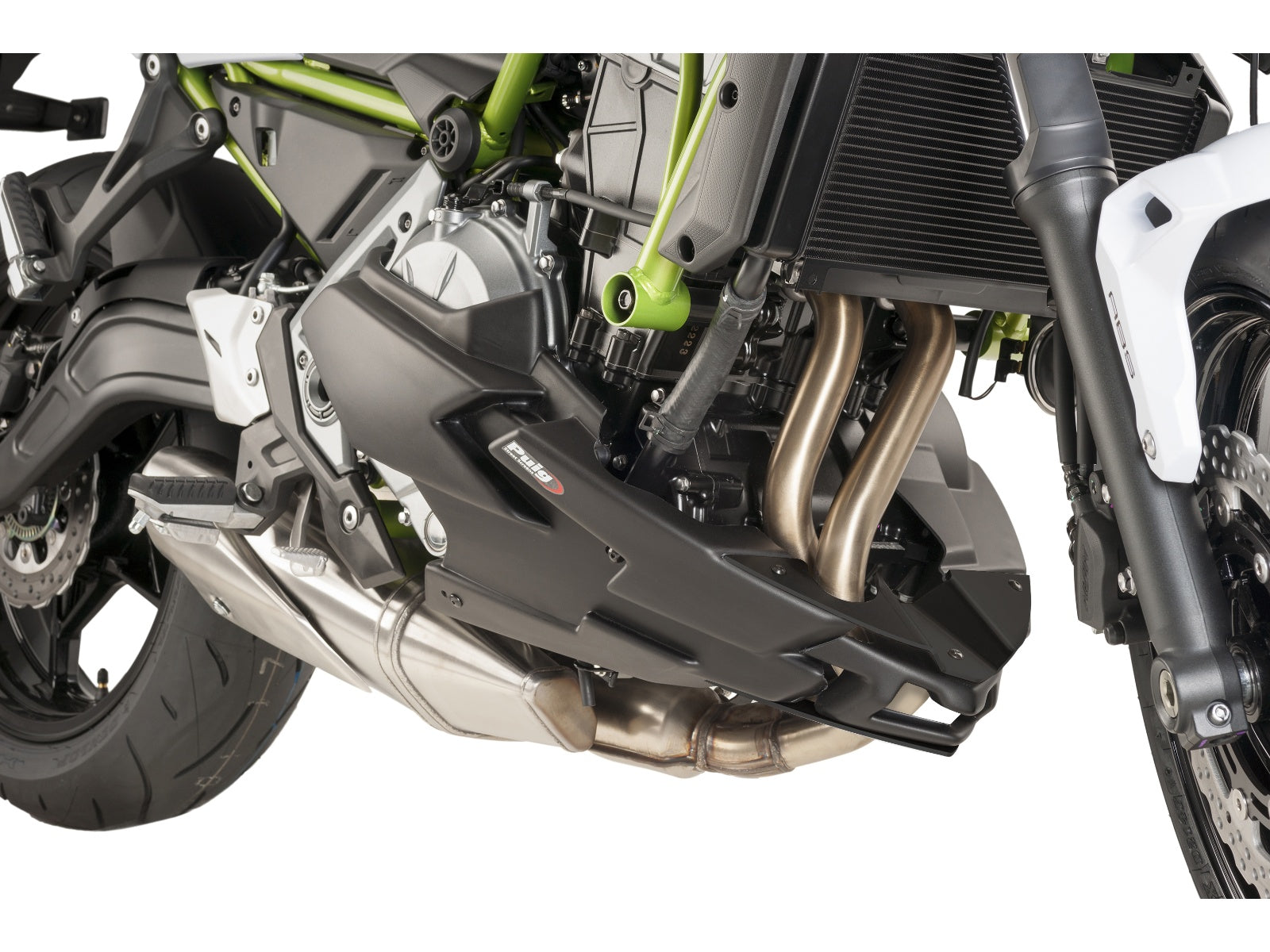 Puig Belly Pan In Matt Black for Kawasaki Z650 (17-19)