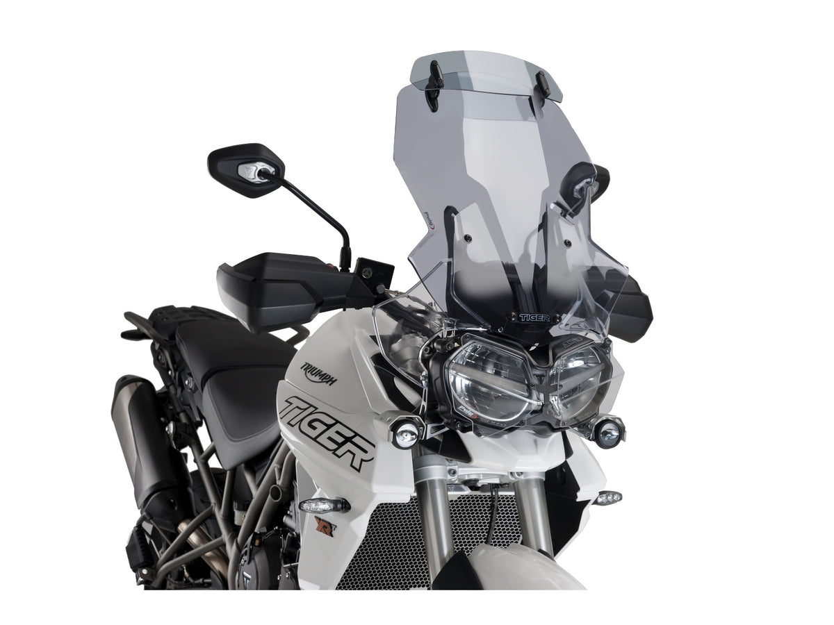 Puig Touring Screen With Extender In Light Smoke for Triumph Tiger 800 XR (18-19)