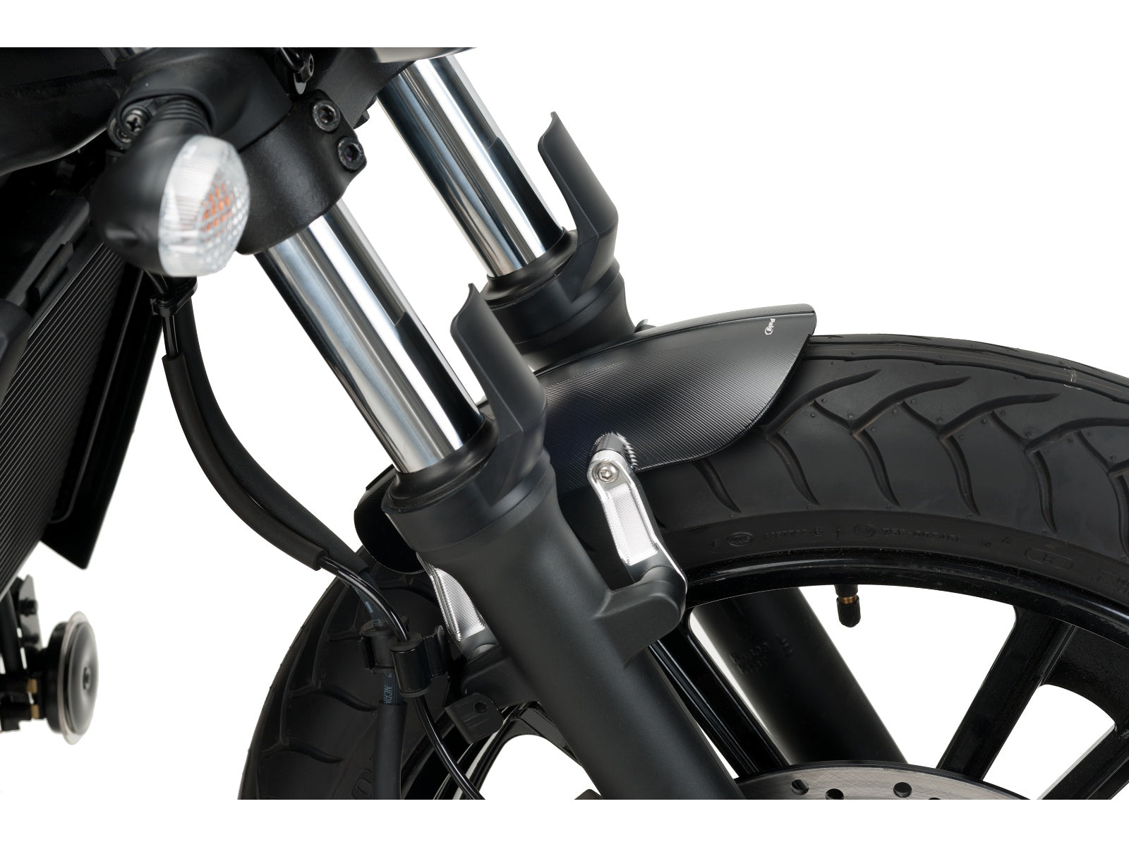 Puig Aluminium Front Mudguard In Black for Kawasaki Vulcan S Cafe (17-20)