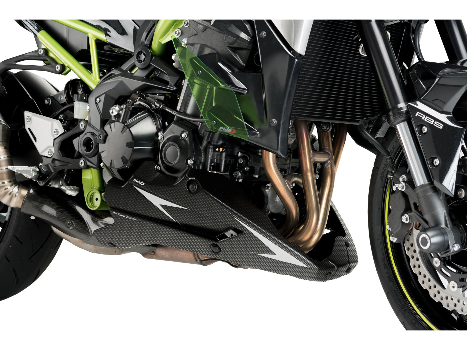 Puig Belly Pan In Matt Black for Kawasaki Z900 SE (22-24)