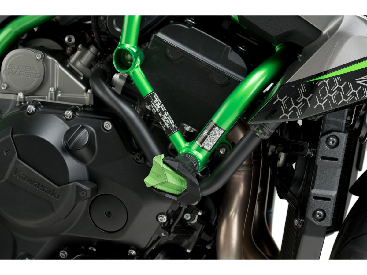 Puig R19 Frame Sliders In Black for Kawasaki Z H2 (20-24)