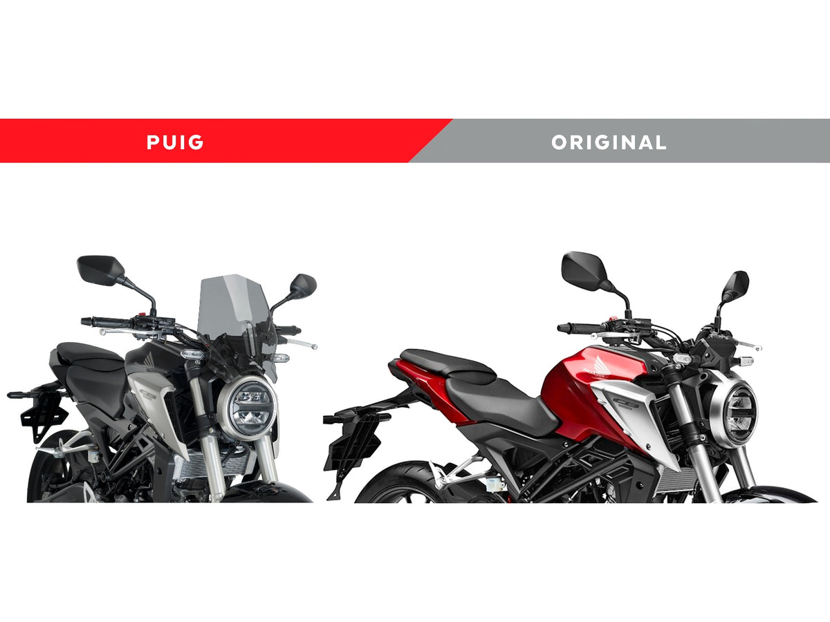 Puig New Generation Sport Screen In Clear for Honda CB125 R Neo Sports Cafe (18-23)