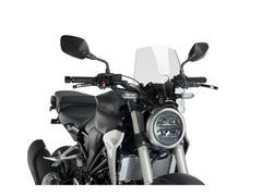 Puig New Generation Sport Screen In Clear for Honda CB300 R Neo Sports Cafe (18-23)