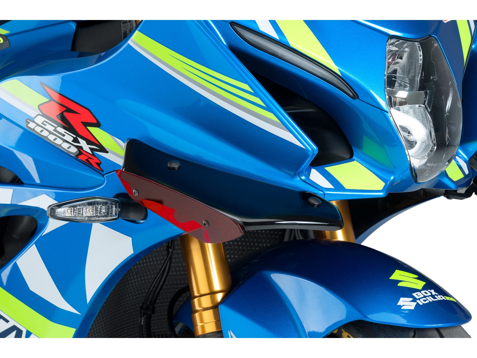 Puig Sport Downforce Spoilers In Black for Suzuki GSX R 1000 R (17-21)