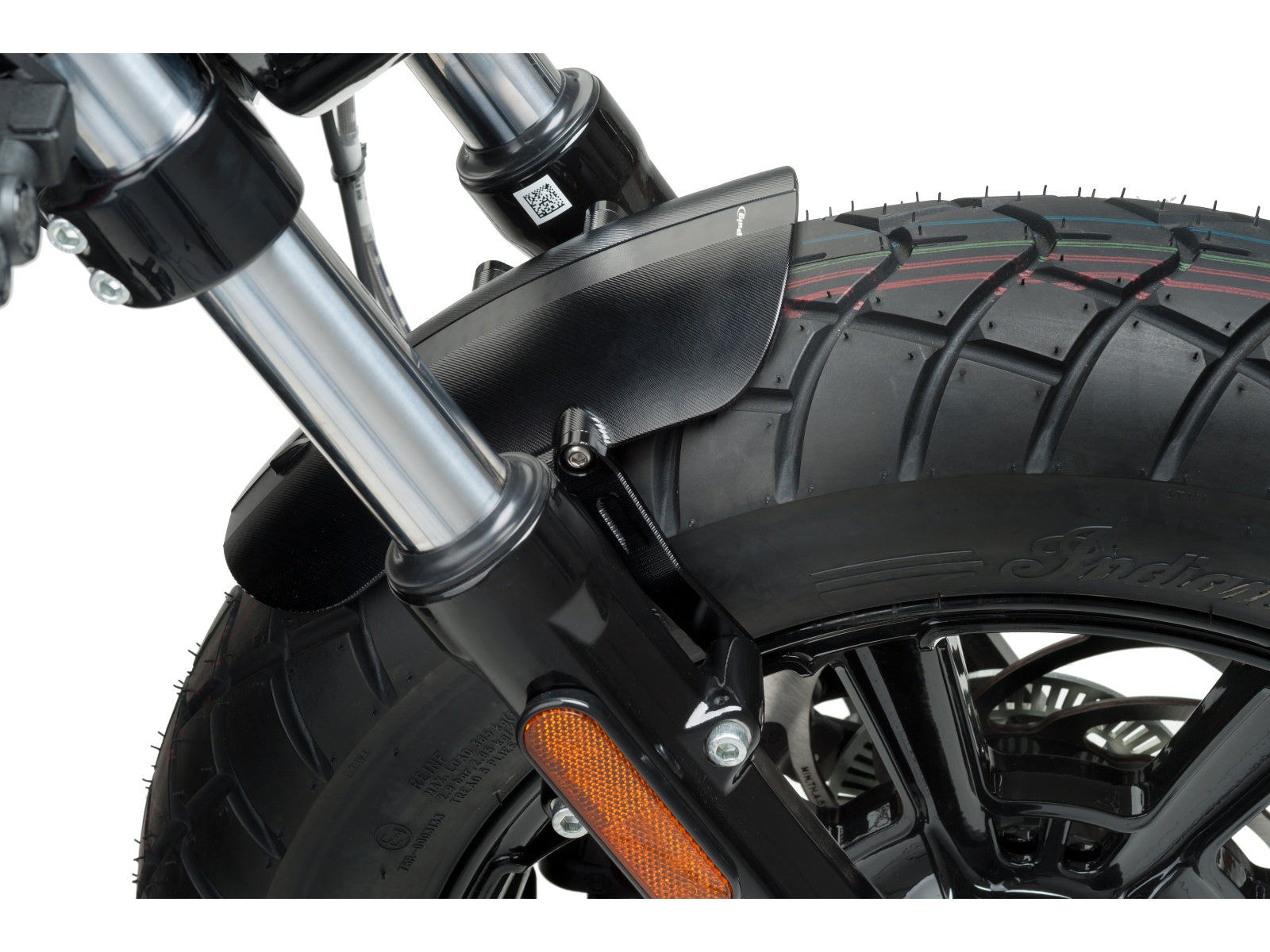 Puig Aluminium Front Mudguard In Black for Indian Scout (15-25)