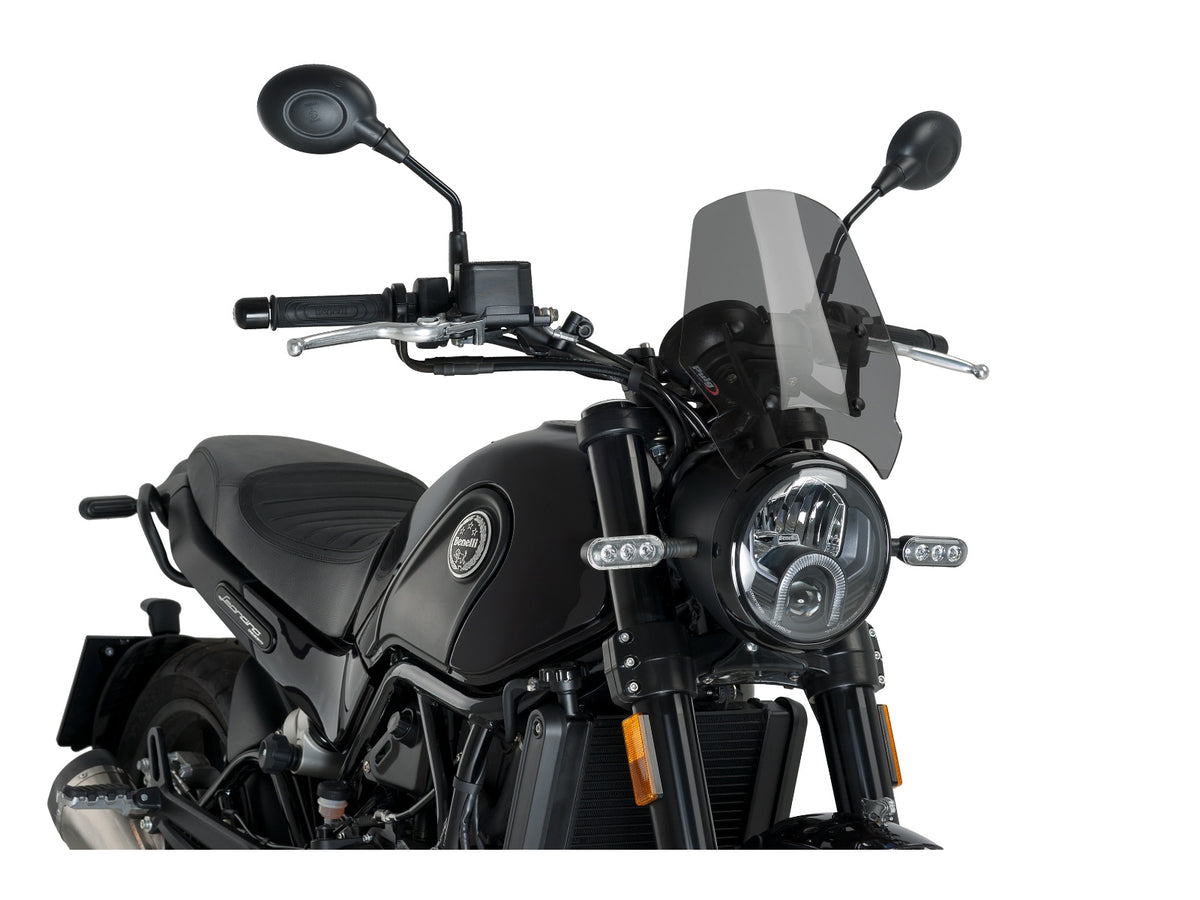 Puig New Generation Sport Screen In Clear for Benelli Leoncino 500 Trail (16-25)