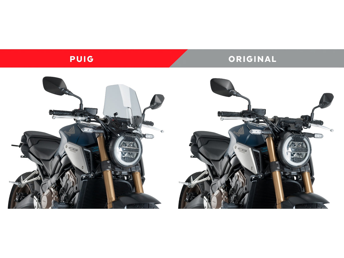 Puig New Generation Sport Screen In Clear for Honda CB650 R Neo Sports Cafe (19-23)