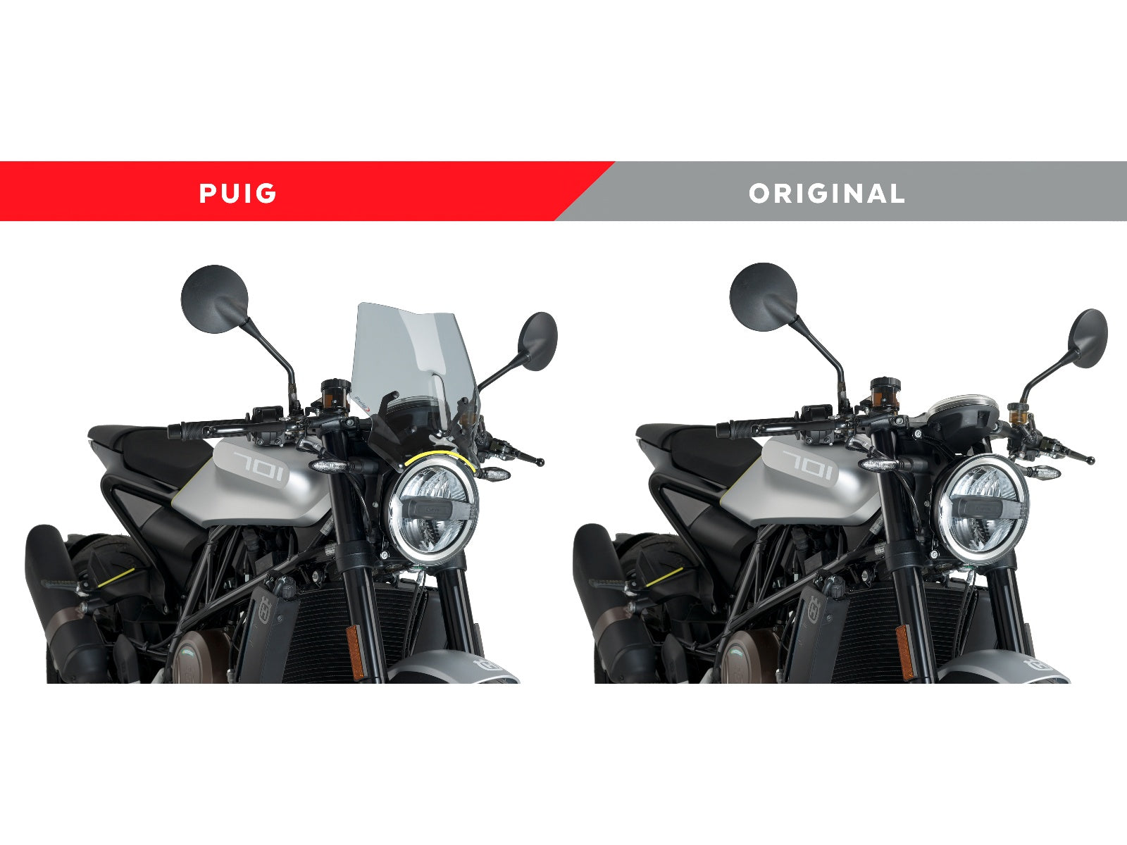 Puig New Generation Sport Screen In Clear for Husqvarna Vitpilen 701 (18-20)
