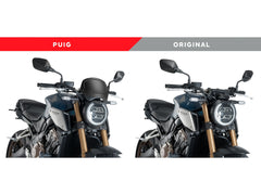 Puig Retro Fly Screen In Matt Black for Honda CB650 R Neo Sports Cafe (19-23)