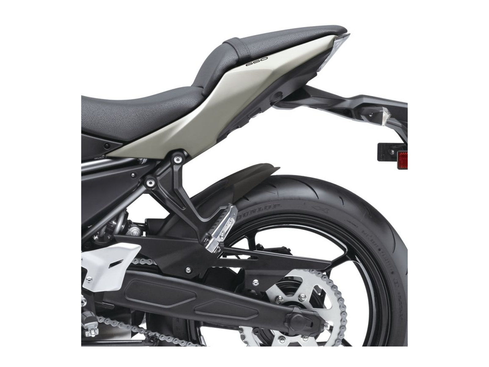 Puig Rear Mudguard Extender In Matt Black for Kawasaki Z650 (17-25)
