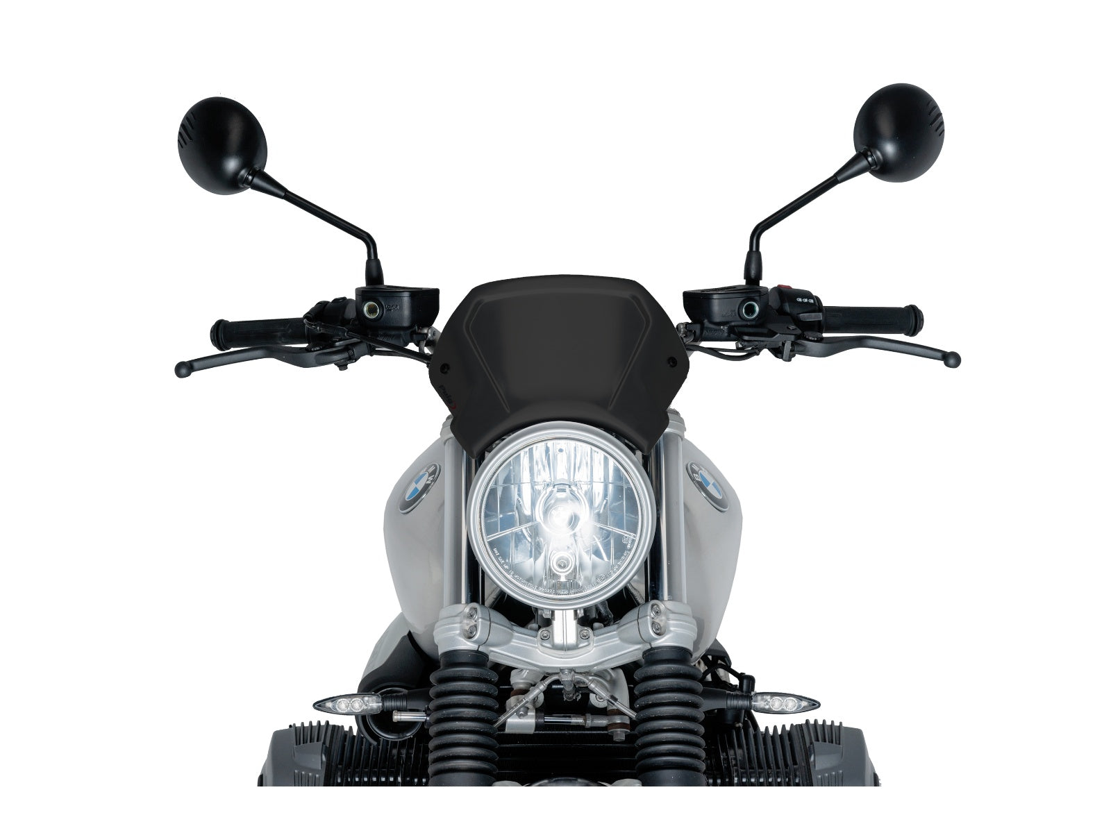 Puig Aluminium Fly Screen In Black for BMW R Nine T Urban G/S (21-24)