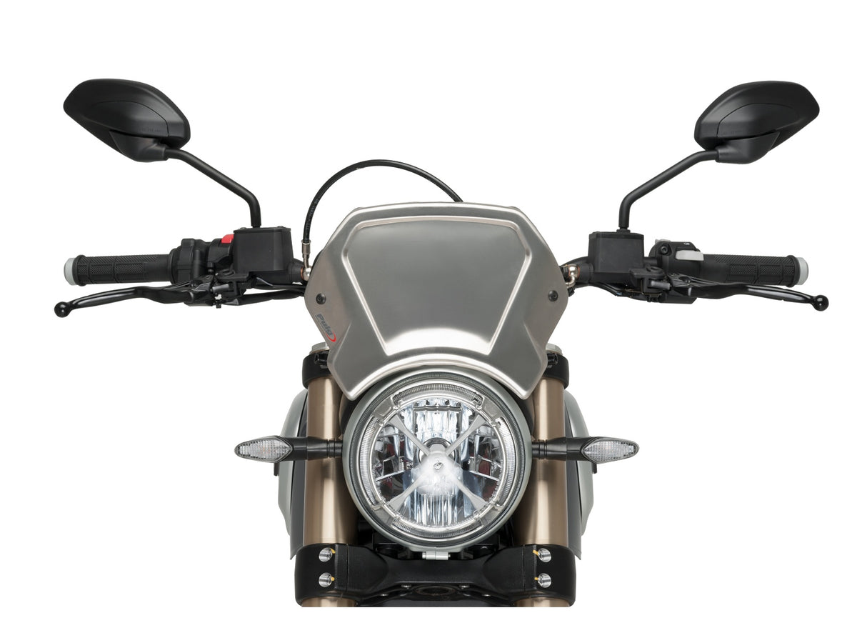 Puig Aluminium Fly Screen In Black for Ducati Scrambler 1100 (18-20)