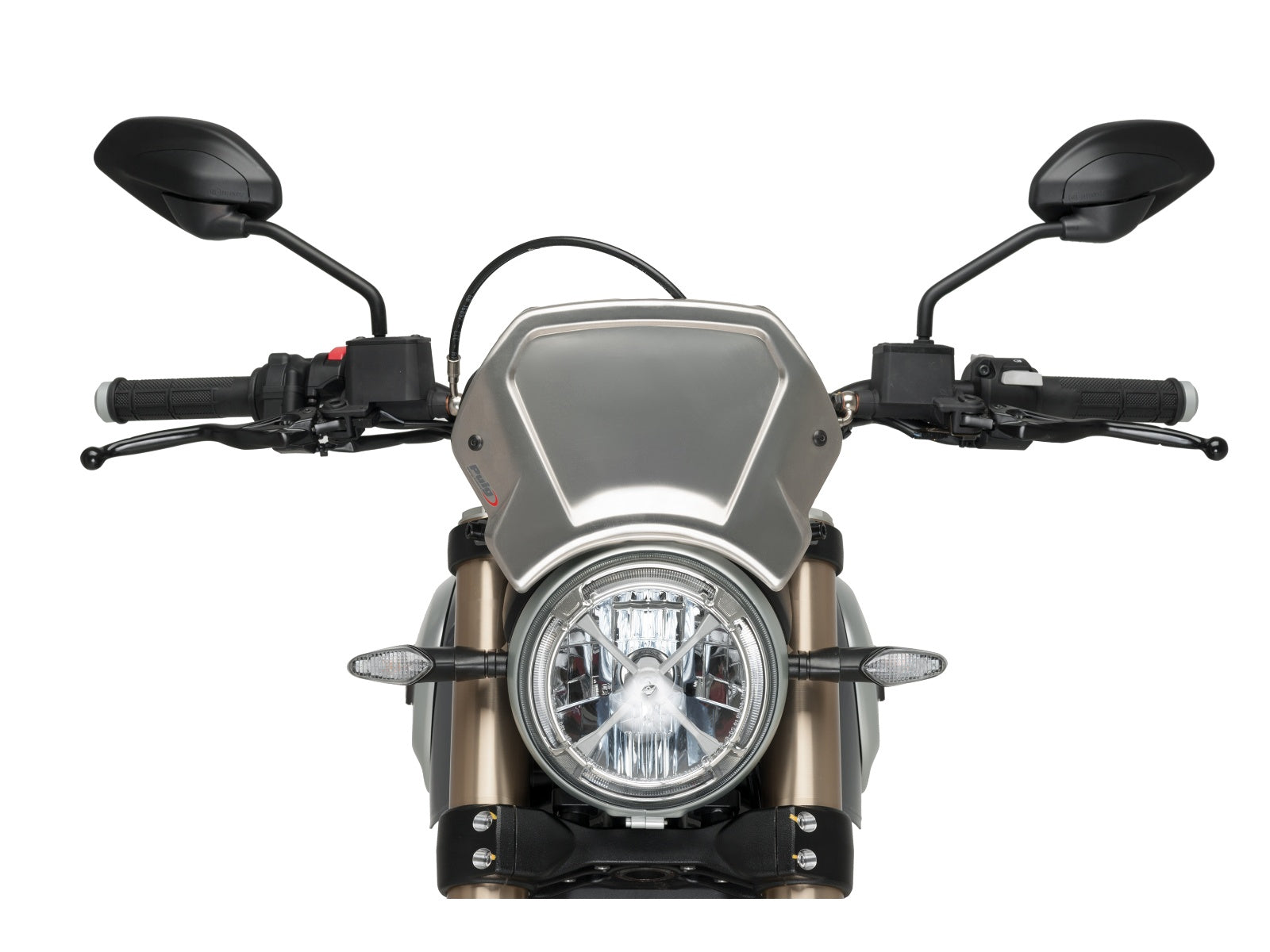 Puig Aluminium Fly Screen In Black for Ducati Scrambler 1100 Sport (18-20)