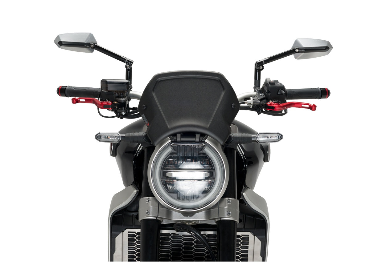 Puig Aluminium Fly Screen In Black for Honda CB1000 R Neo Sports Cafe (18-20)