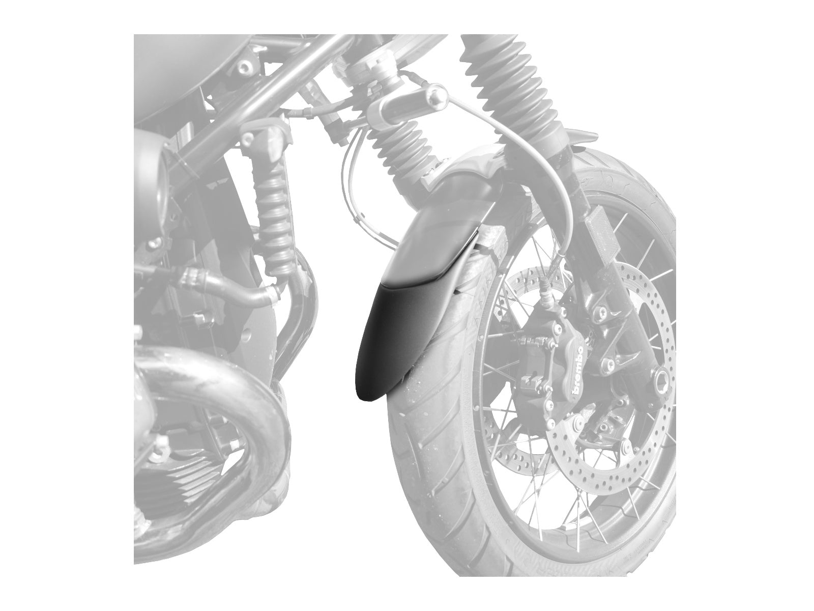 Puig Front Mudguard Extender In Black for BMW R Nine T Scrambler (16-24)