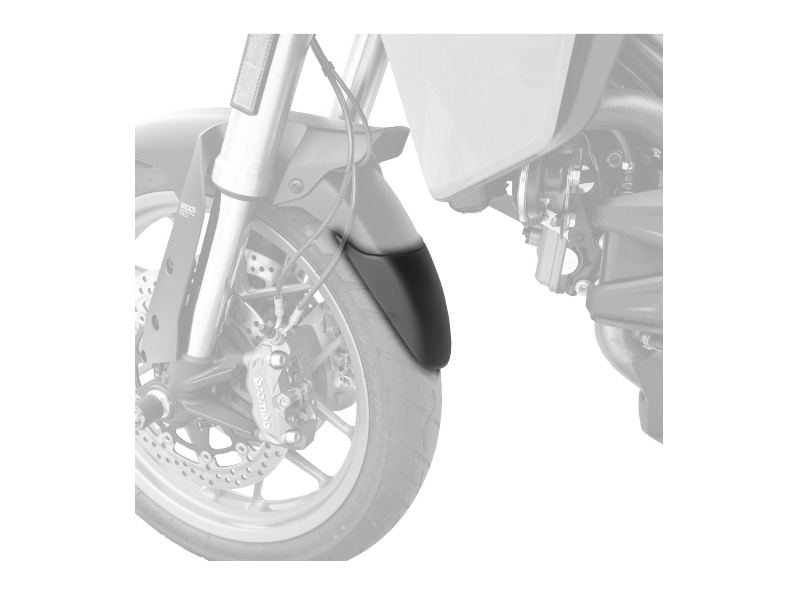 Puig Front Mudguard Extender In Black for Ducati Diavel 1260 (19-23)