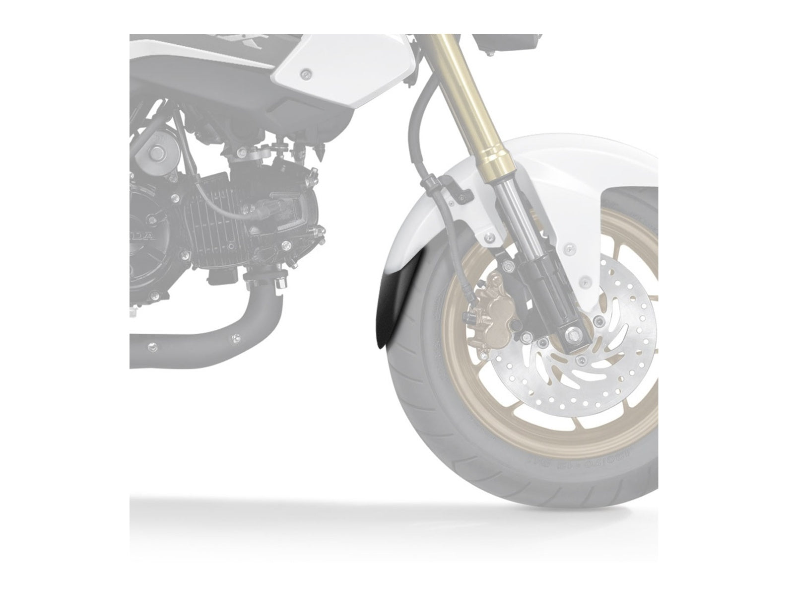 Puig Front Mudguard Extender In Black for Honda MSX125 (13-15)