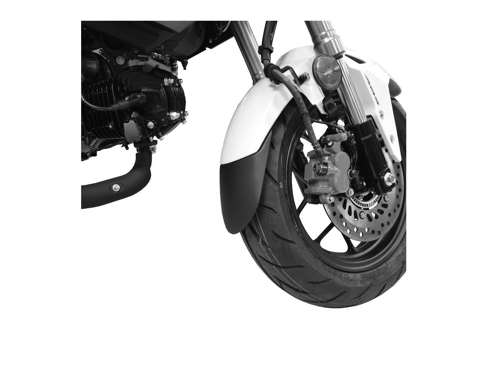 Puig Front Mudguard Extender In Black for Honda MSX125 (16-20)