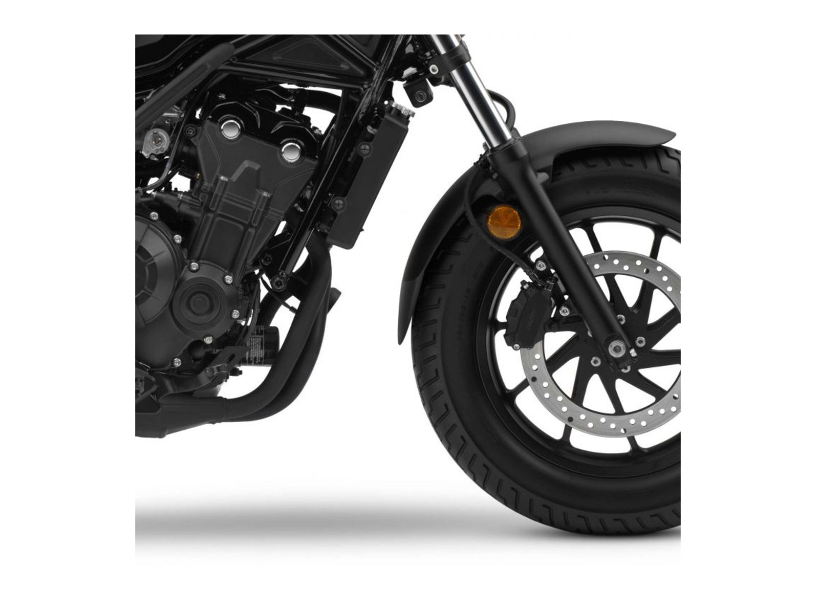 Puig Front Mudguard Extender In Black for Honda CMX500 Rebel (17-25)