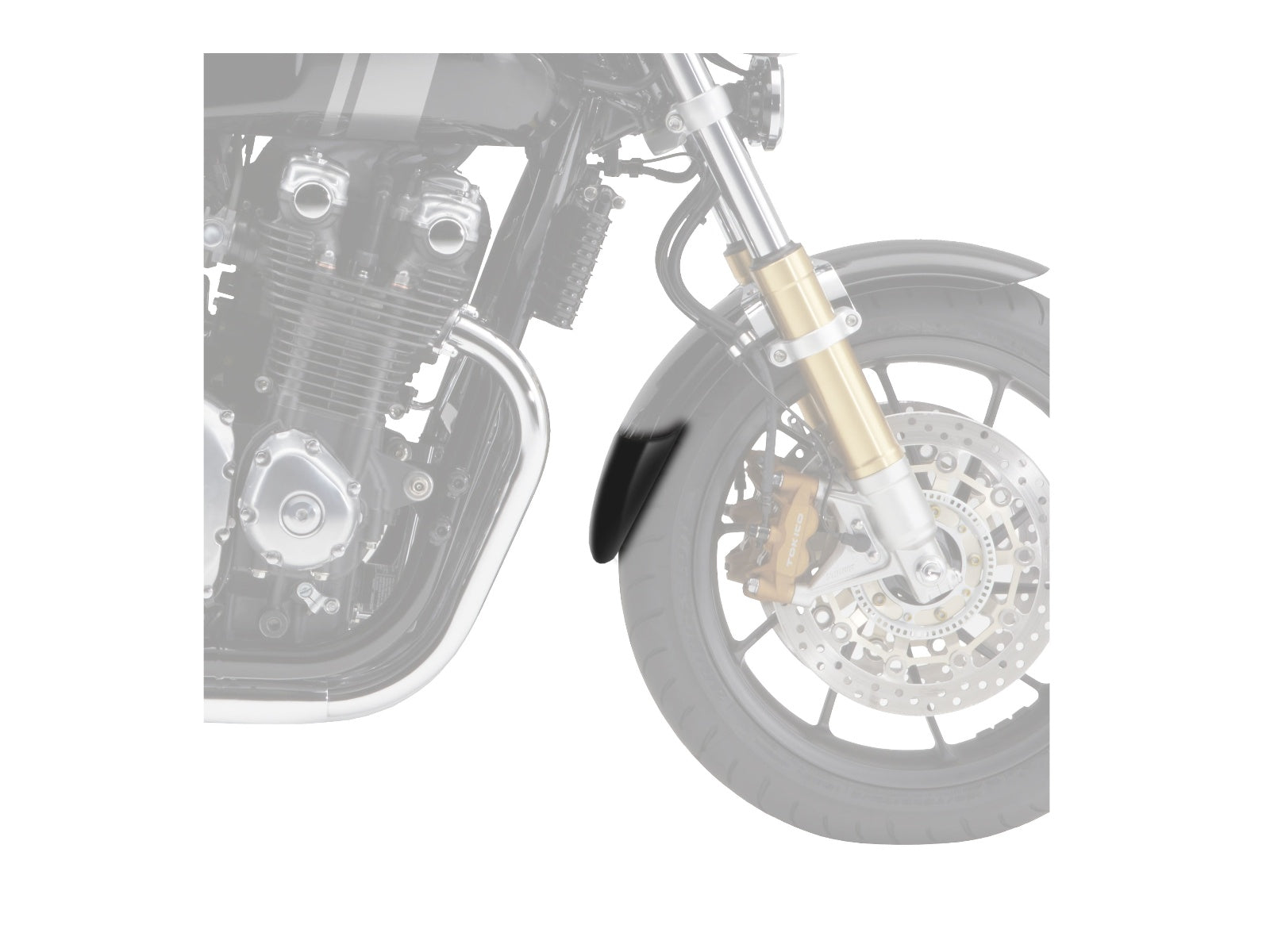 Puig Front Mudguard Extender In Black for Honda CB1100 RS (17-20)